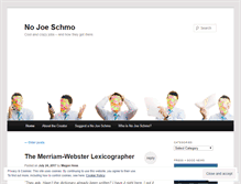 Tablet Screenshot of nojoeschmo.com